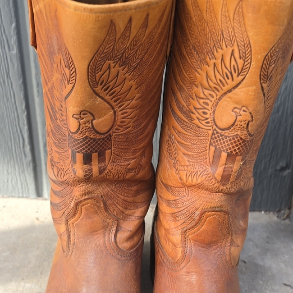 Men's Brown Leather Boots - Picture 7 of 8